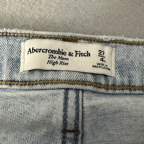 Abercrombie & Fitch Jeans Womens The Mom High Rise Distressed Stretch 27x25.5 - Picture 12 of 14